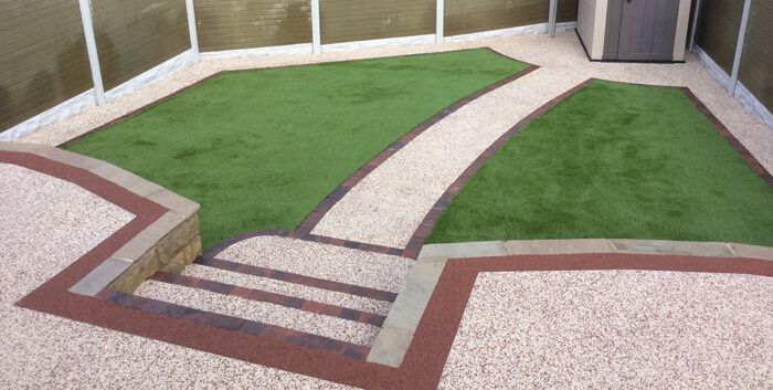 After images of new resin steps and pathway