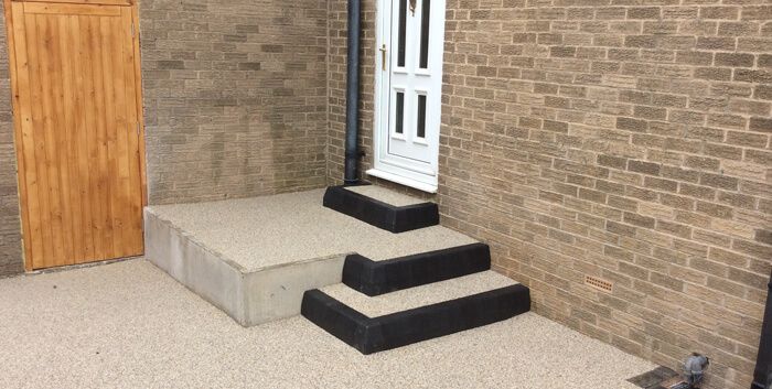 After image of resin steps and door way