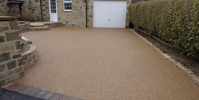 After image of large resin driveway