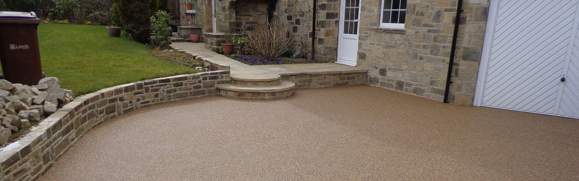 resin patio area