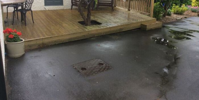 Before tarmac patio area Doncaster
