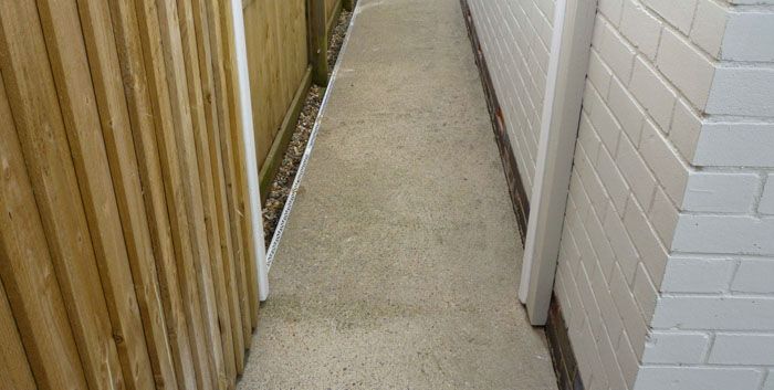 Before image concrete pathway