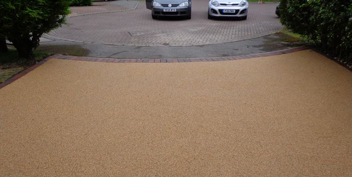 After image of large double resin driveway Leeds