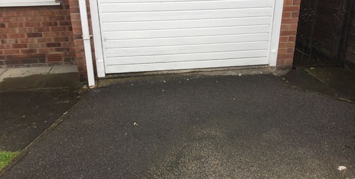 Before Image of concrete driveway