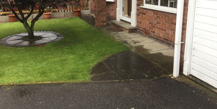 Before image of driveway