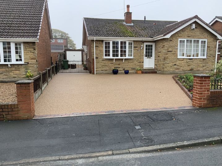 After image of new resin driveway in Castleford