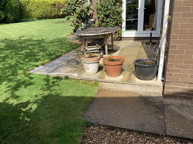 Before image of patio