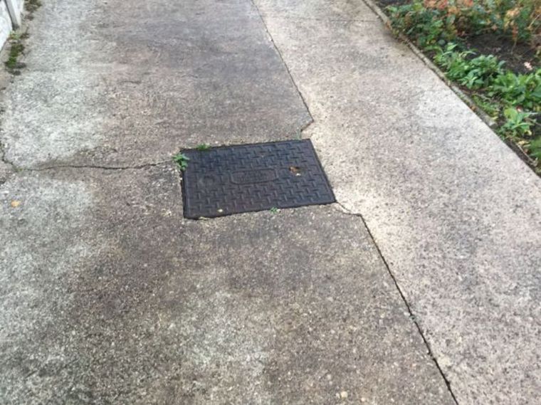 Before image of a driveway in South Elmsall