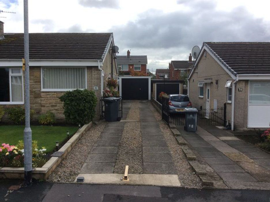 Before image of driveway in BD11