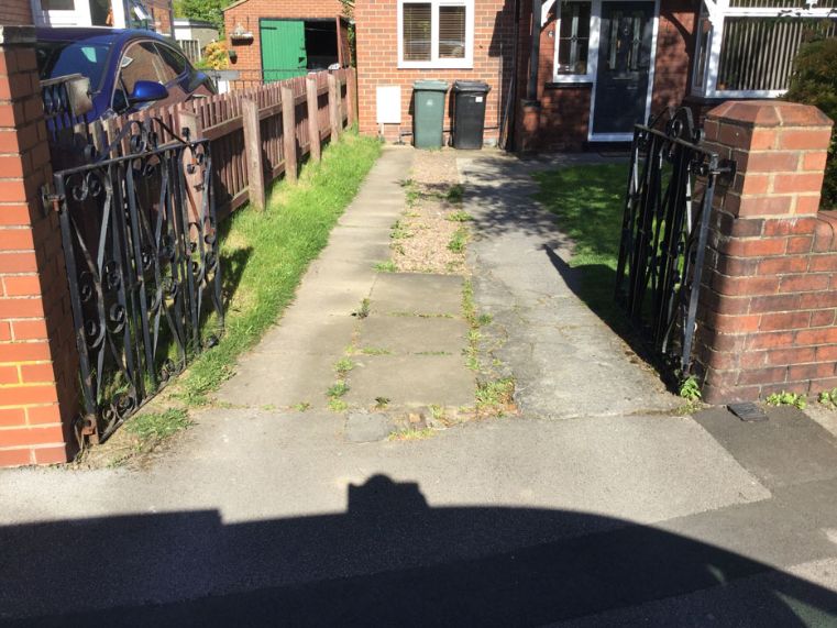 Before image of a driveway in Leeds