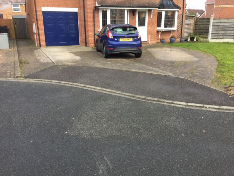 Before image of a driveway in York